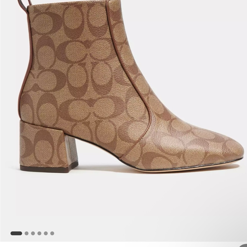 Coach Tan Ankle Boots